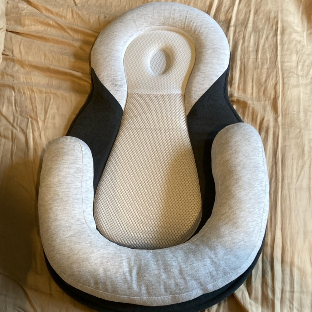 Infant Support Pillow - Gray and Black
